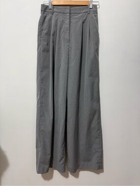 H&M Wide-Leg Gray Dress Trousers